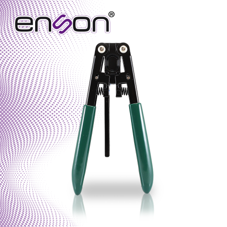 Pelador de cable Drop para fibra óptica Fabricado en acero Mango deslizante de PVC Para cables Planos o Flat ENSON ENS-FTTHFDOCS