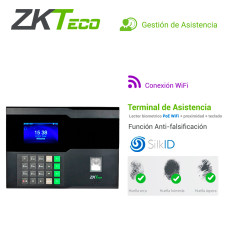 Terminal de asistencia biométrico huella Sensor SilkID de huella PoE Función ADMS ZKTECO IN05 (ID)