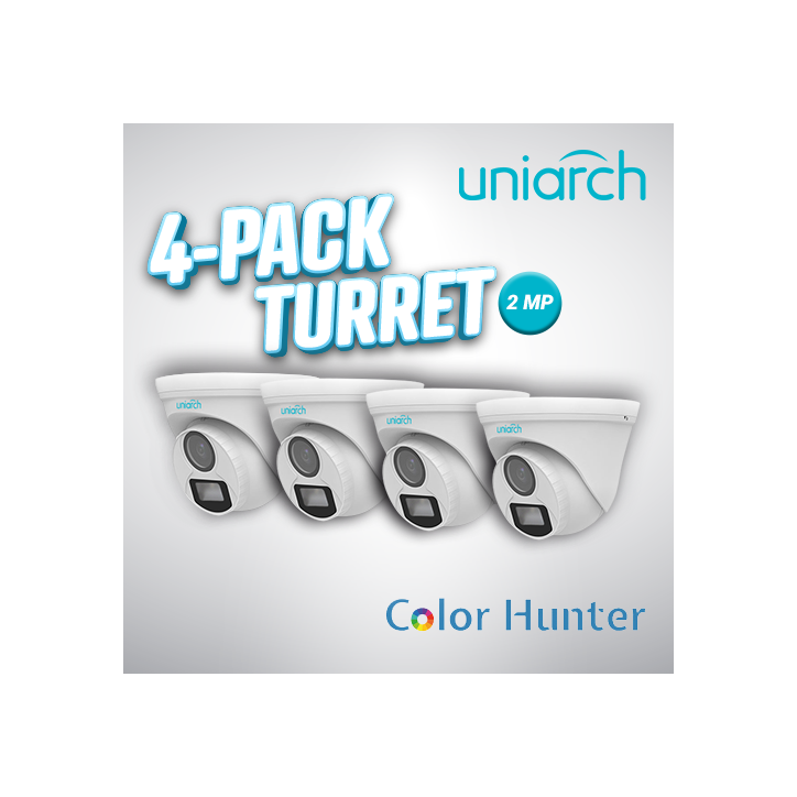 Cámara turret analógica 2 MP ColorHunter 2.8 mm UNIARCH BY UNV 4 x UAC-T112-F28-W