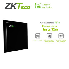 Antena lectora UHF vehicular largo alcance UHF panel embebido ZKTECO U2000F