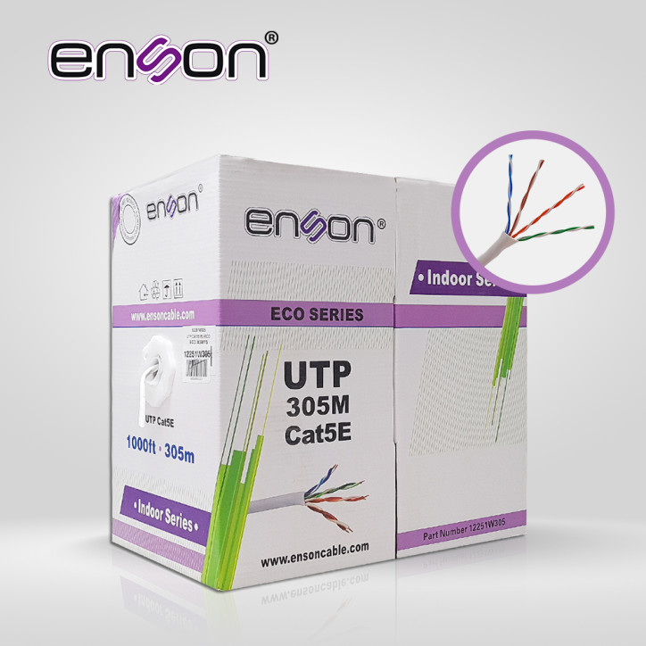 Cable UTP Cat5e CCA Cat5e 305 metros 24 AWG ENSON 12251W305