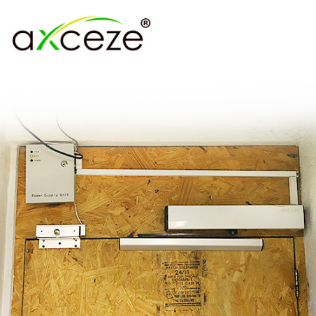 Brazo abrepuertas automático para puertas batientes Ancho de puerta hasta 1.200mm Peso de puerta hasta 150Kgs AXCEZE AX-PULLBAR