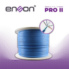 CABLE UTP CAT6A ENSON 12264L305 FORRO PVC AZUL 4 PARES 500MHZ 100 POR CIENTO COBRE USO INTERIOR / 1000 PIES / 305 METROS