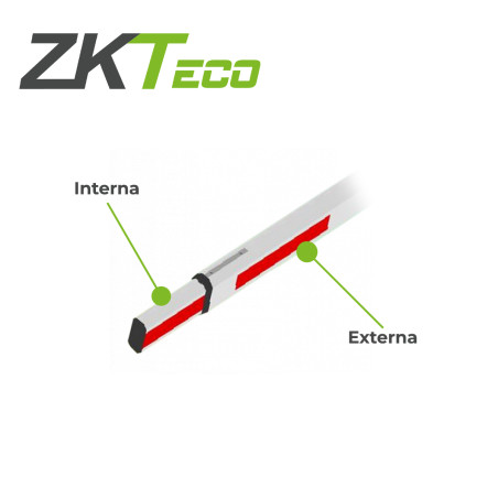 Brazo de aluminio telescópico para barrera vehicular Telescópico Aluminio 2.6M hasta 4.5 M ZKTECO YC45M