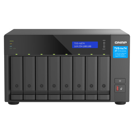QNAP TVS-h874 NAS Tower Intel® Core™ i9 64 GB DDR4 0 TB QuTS hero Negro