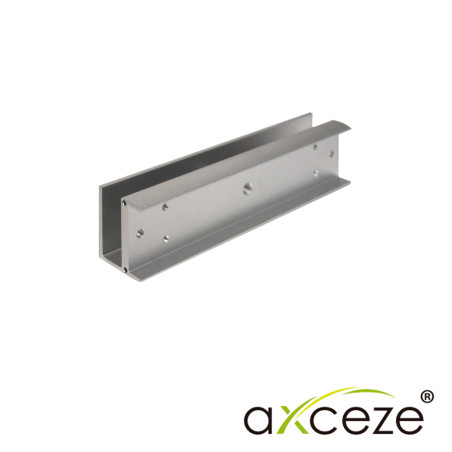 Bracket tipo U para contra de electroimán para puertas de cristal espesor de vidrio 8-15 mm aluminio reforzado AXCEZE AX-M620-U