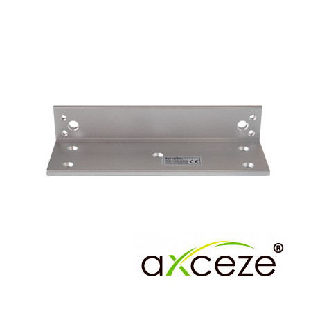 Bracket tipo L para cerraduras electromagnéticas tipo L aluminio reforzado dimensiones 265 x 70 x 45 mm AXCEZE AX-M1200W-L