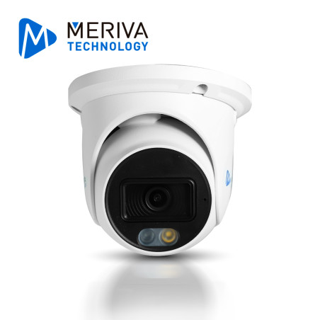 Cámara IP Turret 2 MP Iluminación dual 20-30 m H.265+ MERIVA TECHNOLOGY MTD-202FS4D