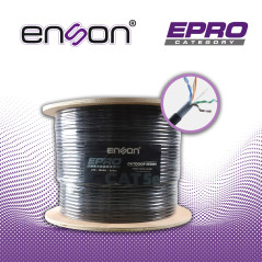 CABLE UTP CAT5E ENSON EPRO-CAT5E-OUGEL FORRO PVC+PE+GEL 4 PARES CALIBRE 24 AWG 100% COBRE USO EXTERIOR CON GEL BOBINA 1000 PIES 