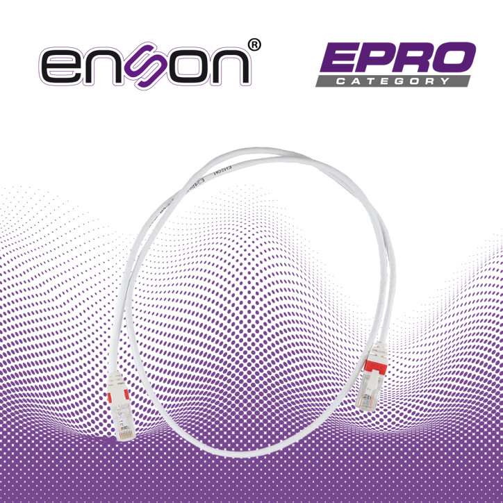 Patchcord UTP Cat6A Categoría 6A 3 ft 0.9 mto 26 AWG ENSON P6A009WH Patchcord UTP Cat6A Categoría 6A 3 ft 0.9 mto 26 AWG ENSON P6A009WH