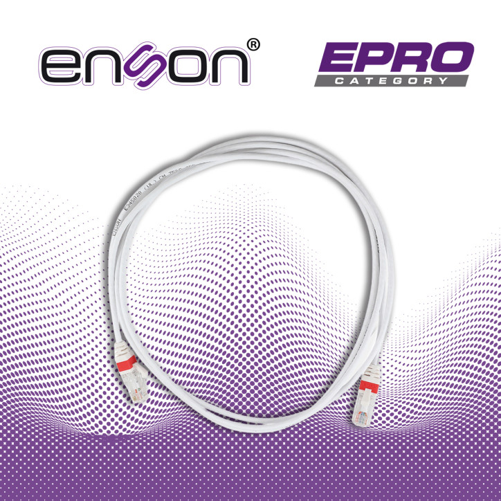 PATCHCORD UTP CAT6A ENSON P6A021WH FORRO PVC BLANCO 4 PARES CALIBRE CONDUCTOR 26 AWG USO INTERIOR LONGITUD 7 PIES 2.1 METROS