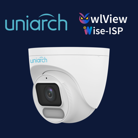 Cámara IP Turret 4MP lente 2.8 mm WDR 120 dB UNIARCH BY UNV IPC-T244-ADF28K-WP