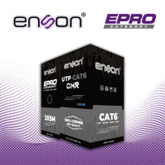 CABLE UTP CAT6 AZUL ENSON EPRO-CAT6-BL CRM / FORRO PVC / 4 PARES / CALIBRE 23 AWG / 100% COBRE / USO INTERIOR / COLOR AZUL / BOB