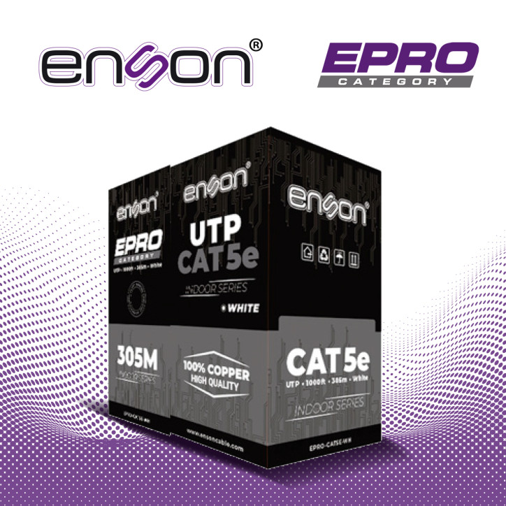 Cable UTP Cat5e Categoria 5e UTP 4 pares ENSON EPRO-CAT5E-WH Cable UTP Cat5e Categoria 5e UTP 4 pares ENSON EPRO-CAT5E-WH