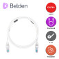 PATCH CORD TRACEABLE UTP CAT6+ BELDEN C6T1108007 / INTERIOR / GRIS / 4 PARES / 24 AWG / FORRO PVC / CMR / 7 PIES 2.1 METROS