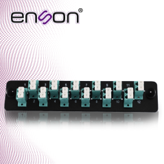 Mini panel de fibra óptica 12 puertos dúplex LC 24 fibras multimodo OM3 ENSON ENS-PA12LCMM