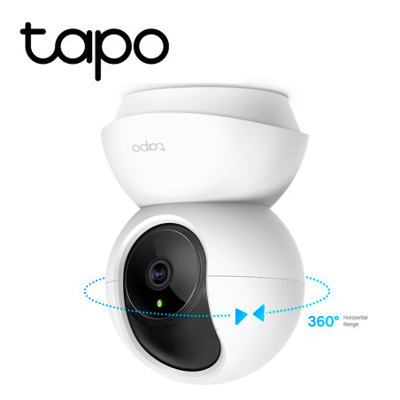 Cámara Wi-Fi para interior 3 MP visión nocturna hasta 30 pies panorámica horizontal 360° TP-LINK TAPO C210