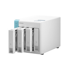 QNAP TS-431P3 NAS Tower Annapurna Labs Alpine AL-314 4 GB DDR3 0 TB QNAP Turbo System Turquesa, Blanco