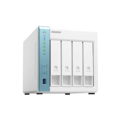 QNAP TS-431P3 NAS Tower Annapurna Labs Alpine AL-314 4 GB DDR3 0 TB QNAP Turbo System Turquesa, Blanco