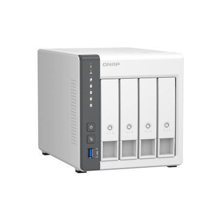 QNAP TS-433-US NAS Tower ARM Cortex-A55 4 GB 0 TB QNAP Turbo System Blanco