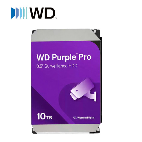 Disco duro para videovigilancia 3.5" 10TB SATA III 6GB/S 7200RPM WESTERN DIGITAL WD102PURP