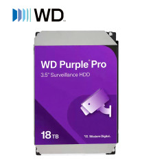 Disco Duro para videovigilancia 3.5" SATA 18 TB SATA 6 GB 7200 RPM WESTERN DIGITAL WD181PURP