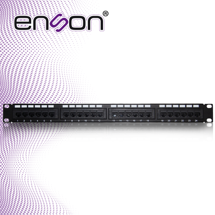 Patch panel Categoría 6A 24 puertos 1 UR ENSON ENS-PAT24C6A Patch panel Categoría 6A 24 puertos 1 UR ENSON ENS-PAT24C6A