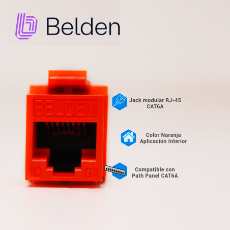 Jack modular RJ-45 categoria 6A tipo KeyConnect BELDEN AX104152