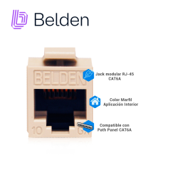 Conector modular Jack RJ45 Cat6A categoria 6A KeyConnect T568A / B BELDEN AX103073