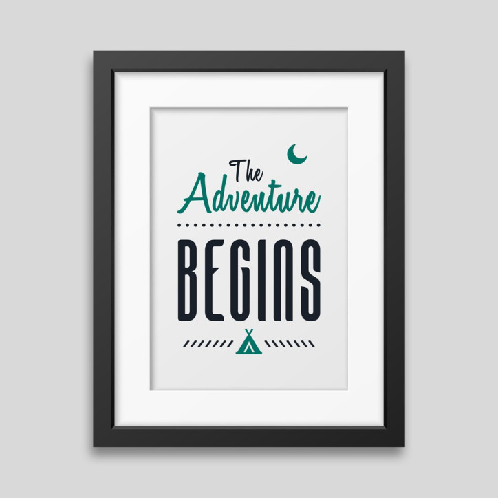 Framed poster Papel mate Painted wooden frame Graphic Corner demo_5