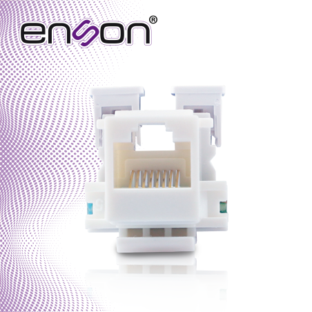 Jack RJ-45 Categoria 5E Categoria 5E a 90° color blanco ENSON ENS-JC5WH BLANCO