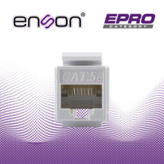 Conector modular Jack RJ45 Categoría 5E Terminación sin herramienta Posición vertical ENSON EPRO-TLJACK5E-WH
