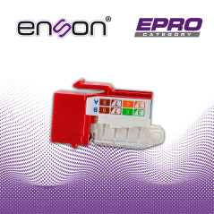 Conector modular Jack RJ45 Categoría 5E Terminación sin ponchadora Posición vertical ENSON EPRO-TLJACK5E-RD