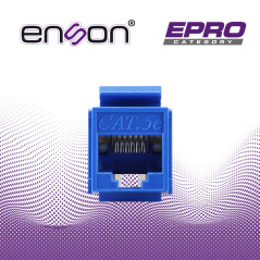 Jack RJ45 CAT5E Categoría 5E terminado sin pinzas posición vertical ENSON EPRO-TLJACK5E-BL