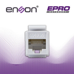 Jack RJ45 modular Cat 6 Cat 6 terminado sin pinzas posición vertical ENSON EPRO-TLJACK6-WH