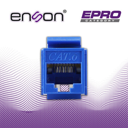 Conector modular Jack RJ45 Cat6 Cat6 Jack RJ45 terminado sin pinzas ENSON EPRO-TLJACK6-BL