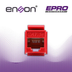 Conector modular Jack RJ45 Cat5e posición vertical modular ENSON EPRO-JACK5E-RD