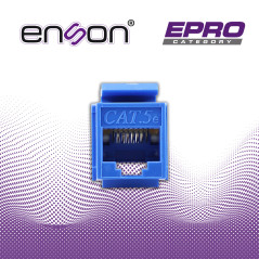 Jack RJ45 modular Cat5E Cat5E posición vertical modular ENSON EPRO-JACK5E-BL