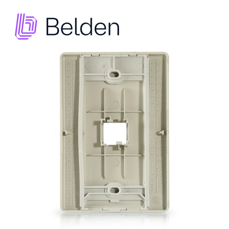 Placa frontal MDVO MDVO ángulada 1 puerto Color gris BELDEN A0405255
