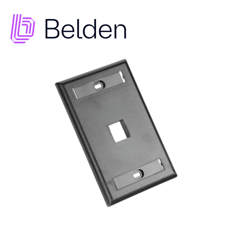 Placa de pared faceplate Interior 1 puerto Negro BELDEN AX104160