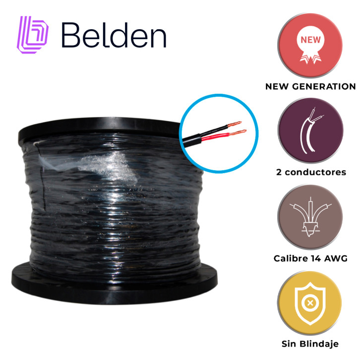 Cable para altavoz 2 conductores 14 AWG multifilar BELDEN 1309A 0101000