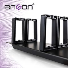 Organizador horizontal para rack 2U posición frontal con peines de policarbonato ENSON ENS-CMR24