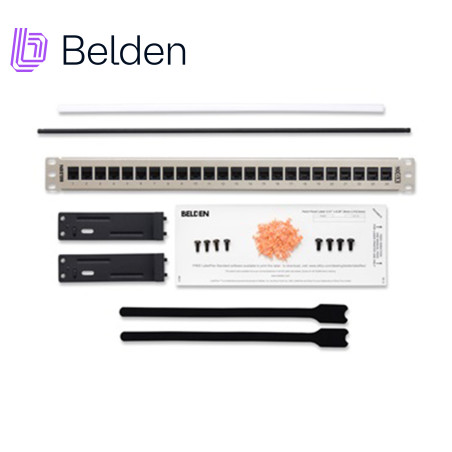 Patch panel 24 puertos Cat6A precargado 1UR Categoria 6A 24 puertos 1UR BELDEN AX103254