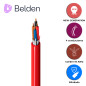CABLE DE ALARMA CONTRA INCENDIOS BELDEN 5302FL 002U1000 / INTERIOR / ROJO / 4 CONDUCTORES / 18 AWG / SOLIDO /FORRO PVC / CMR - F
