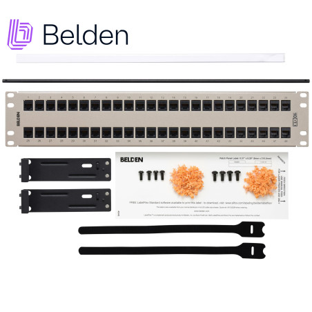 Patch panel Categoria 6A 48 puertos 2UR BELDEN AX103256