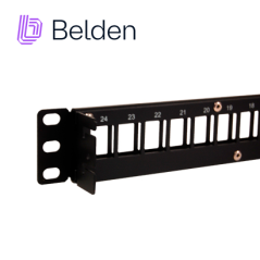 Patch panel modular 24 puertos RJ45 24 puertos Modular 1UR BELDEN AX103114
