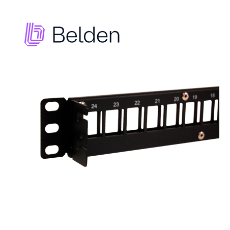 Patch panel modular 24 puertos RJ45 24 puertos Modular 1UR BELDEN AX103114