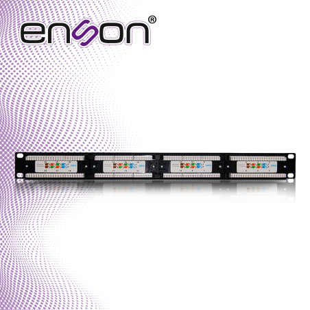 Patch panel 1U precargado CAT6 24 puertos montaje en rack estándar 19 pulgadas ENSON ENS-PA24P6