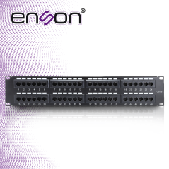 Patch panel precargado CAT6 48 puertos 2U Precargado 48 puertos CAT6 Formato de 2U a 19" Base de transmisión ENSON ENS-PA48P7