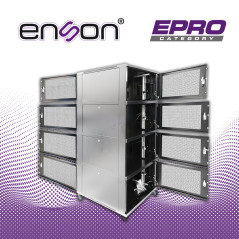 Gabinete de piso modular 36 UR modular en 4 módulos de 9UR paneles laterales extraíbles ENSON ENS-RKGB42U8